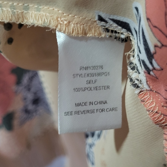 Daniel Rainn Women's Apricot Orange Boho Floral Fringe Kimono Size XS/S - Picture 6 of 7